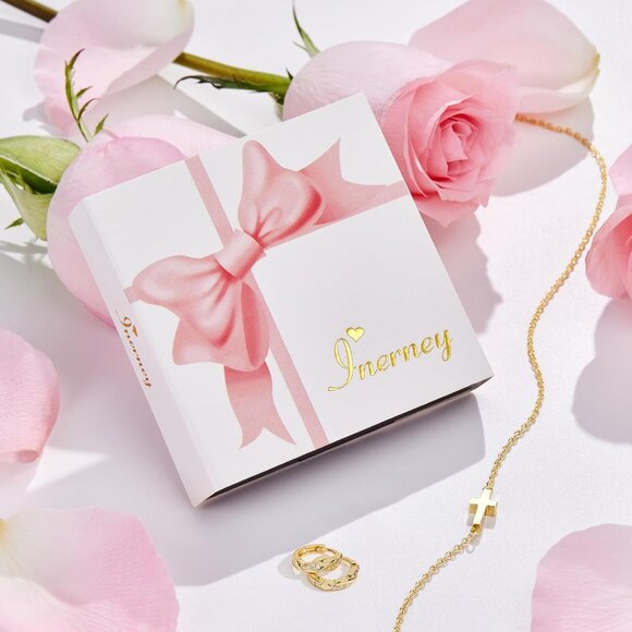 Gold Huggie Hoop Earrings Set for Women, Dainty Small Sterling Silver Earring St - Picture 8 of 9